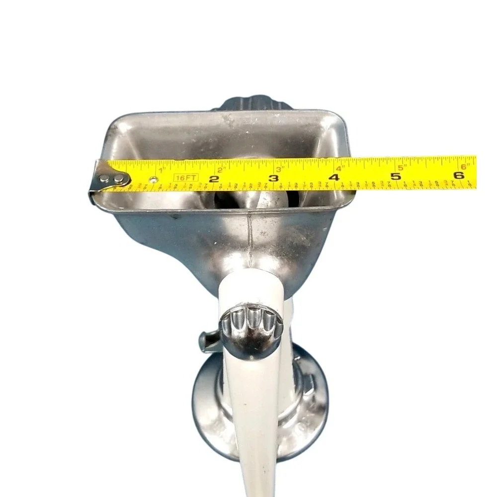 Vintage Rival Grind-O-Matic‎ 303 Manual Meat Grinder Silver White Suction Base
